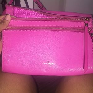 Hot Pink Kate Spade Cross Body Bag/Clutch